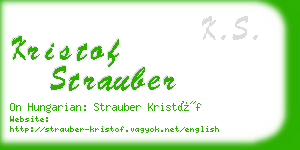 kristof strauber business card